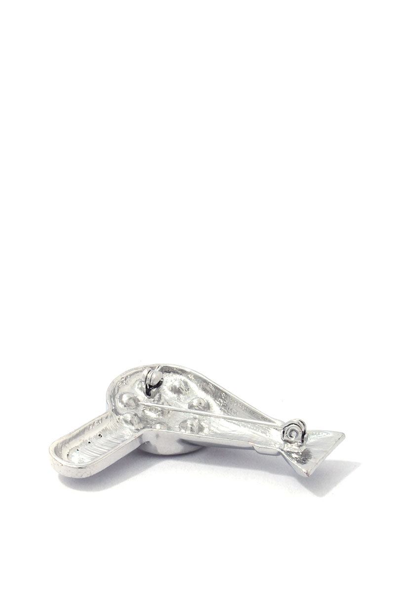 Rhinestone Blow Dryer Brooch