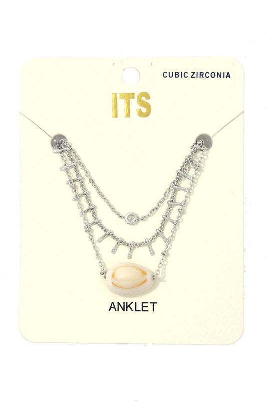Seashell Metal Anklet