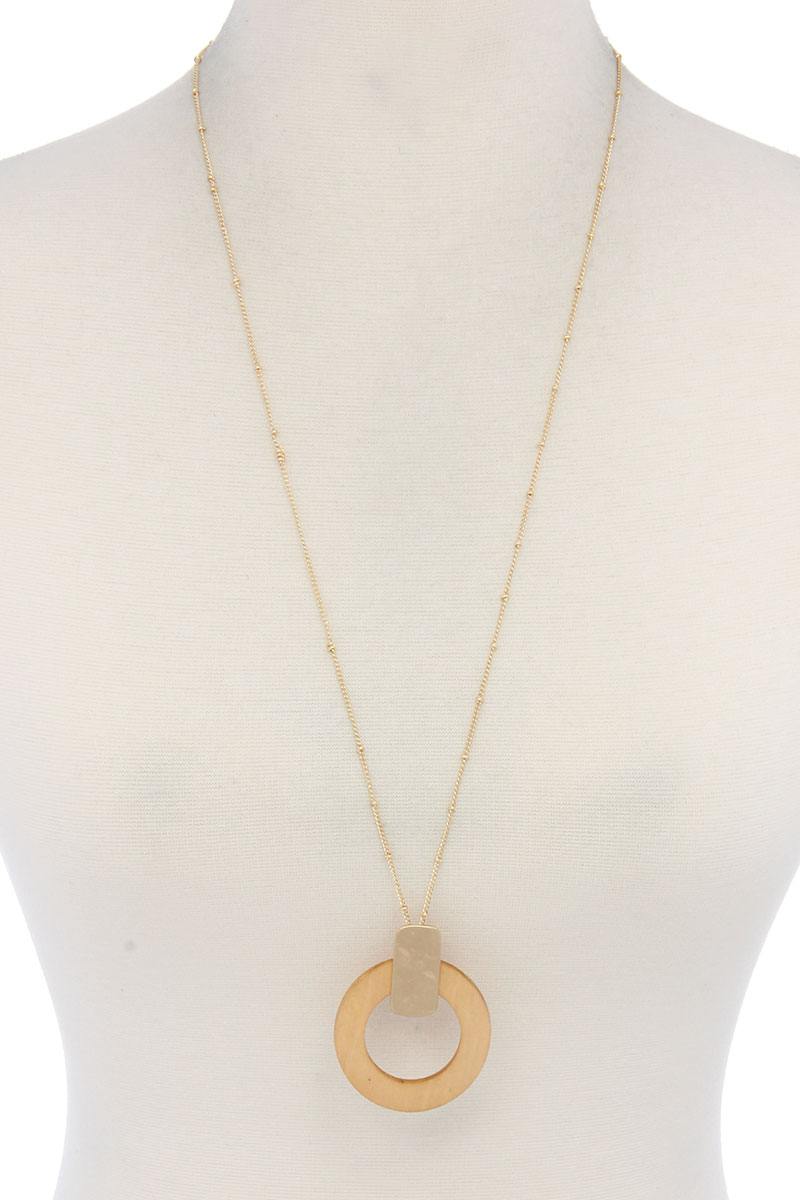 Cut Out Circle Pendant Necklace