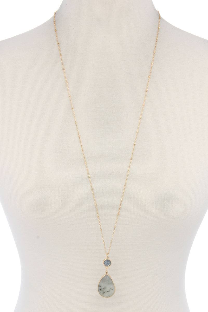 Teardrop Shape Pendant Necklace