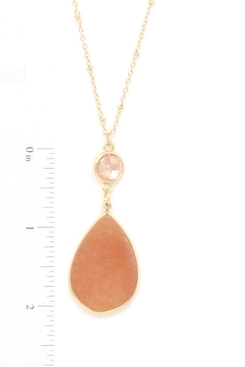Teardrop Shape Pendant Necklace