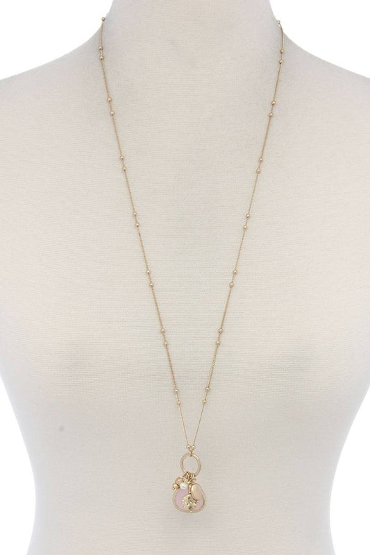 Faux Stone Dangle Pendant Necklace