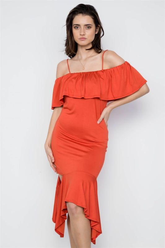 Cami Flounce Cut Out Dress