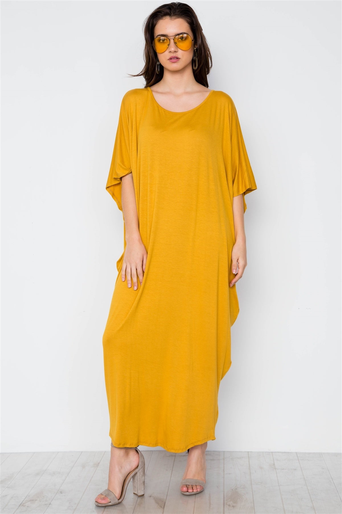 Basic Loose Fit Maxi Shirt Dress