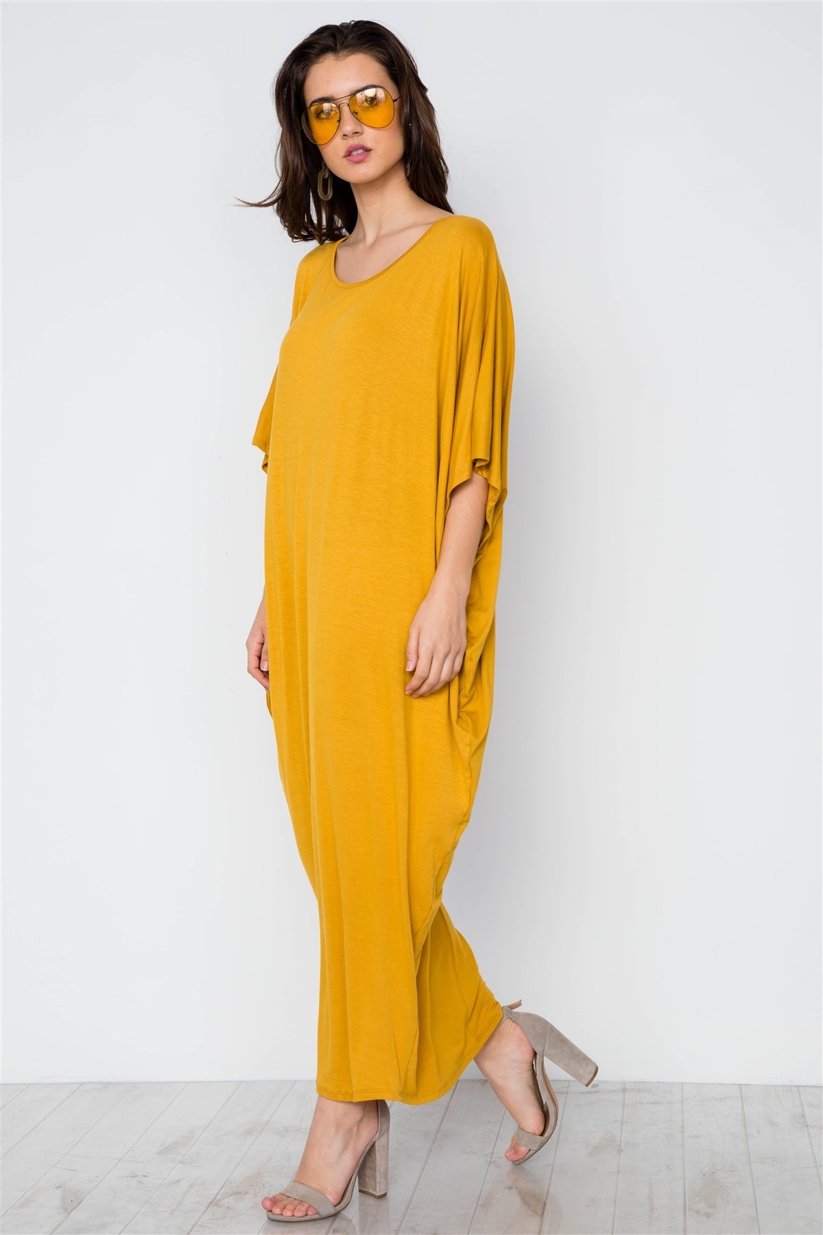 Basic Loose Fit Maxi Shirt Dress