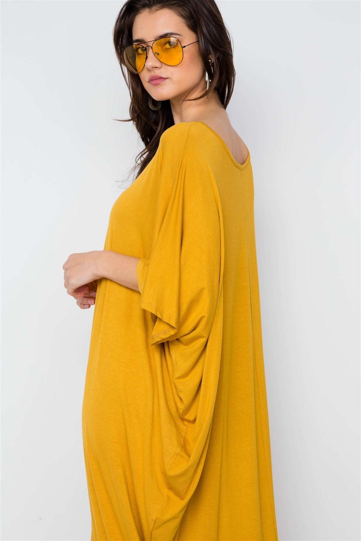 Basic Loose Fit Maxi Shirt Dress