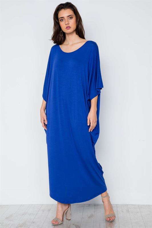 Basic Loose Fit Maxi Shirt Dress