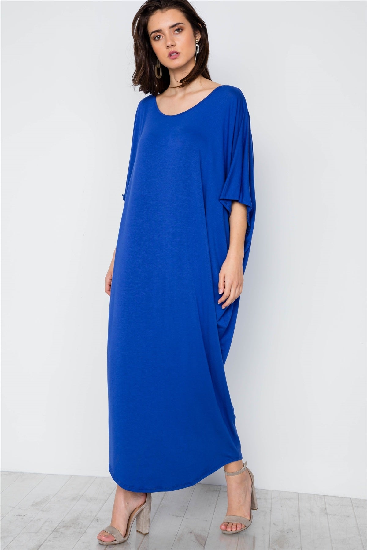 Basic Loose Fit Maxi Shirt Dress