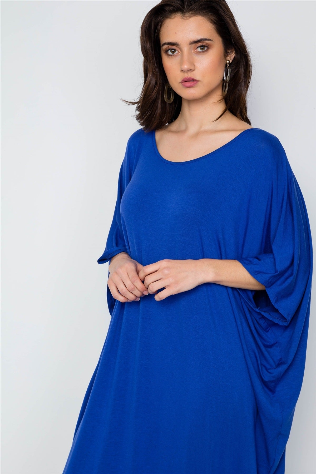 Basic Loose Fit Maxi Shirt Dress