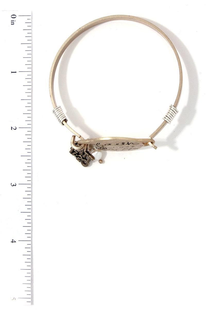 Faith Can Move Mountains Metal Bracelet