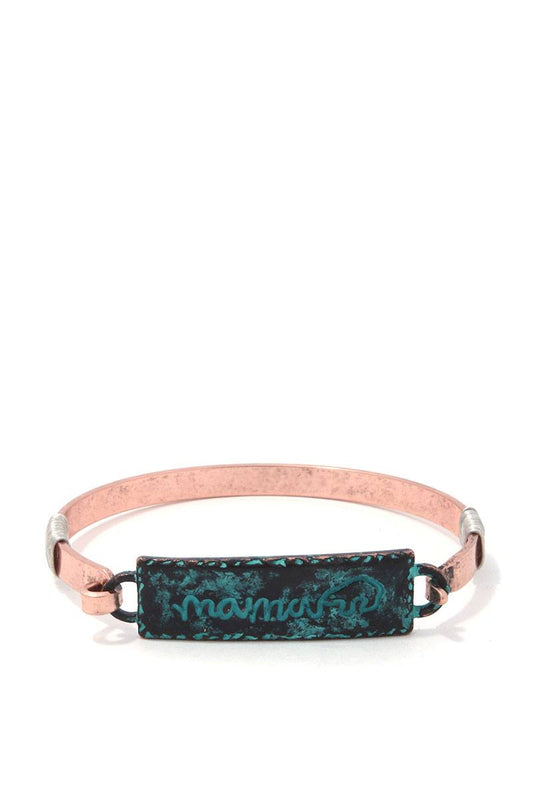 Mama Bear Metal Bar Bracelet