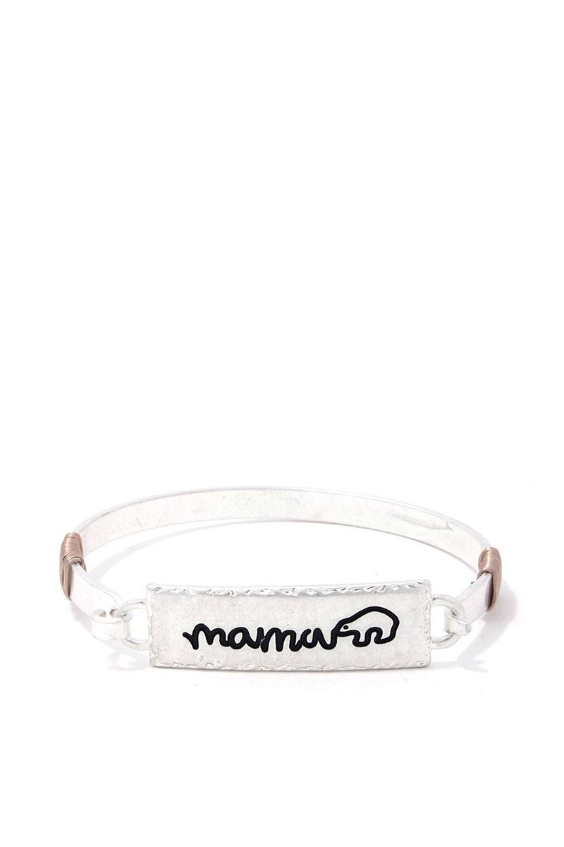 Mama Bear Metal Bar Bracelet