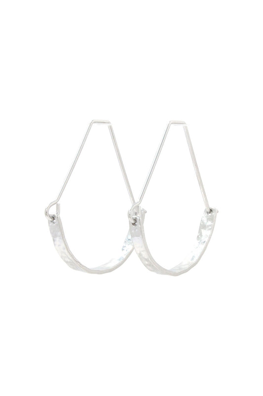 Hammered Metal Drop Earring