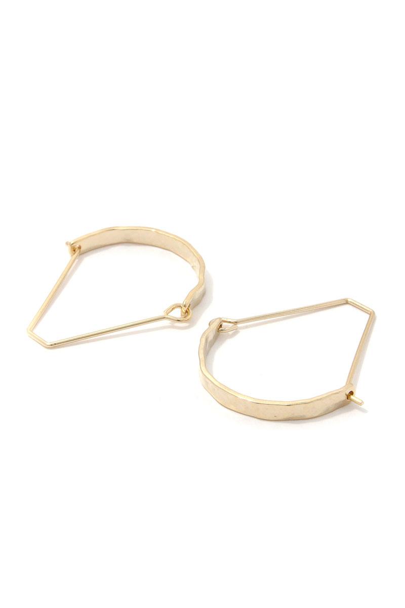 Hammered Metal Drop Earring