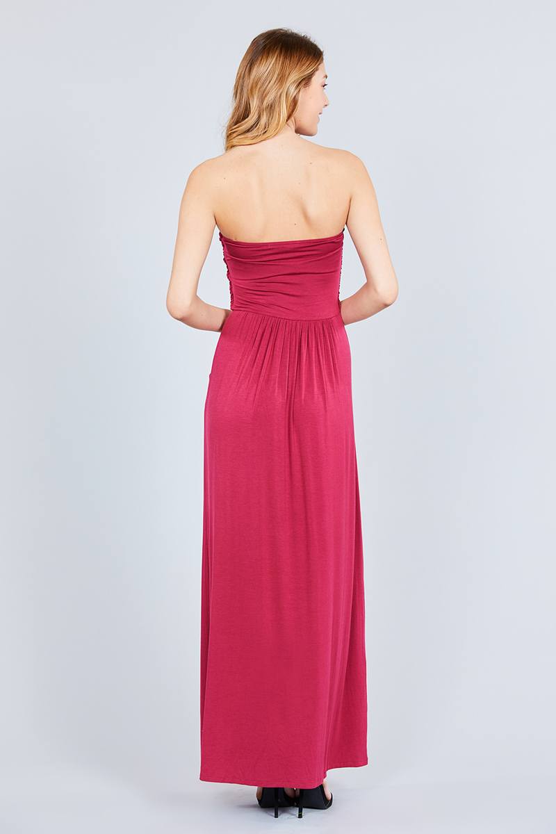 Rayon Modal Spandex Tube Top Maxi Dress