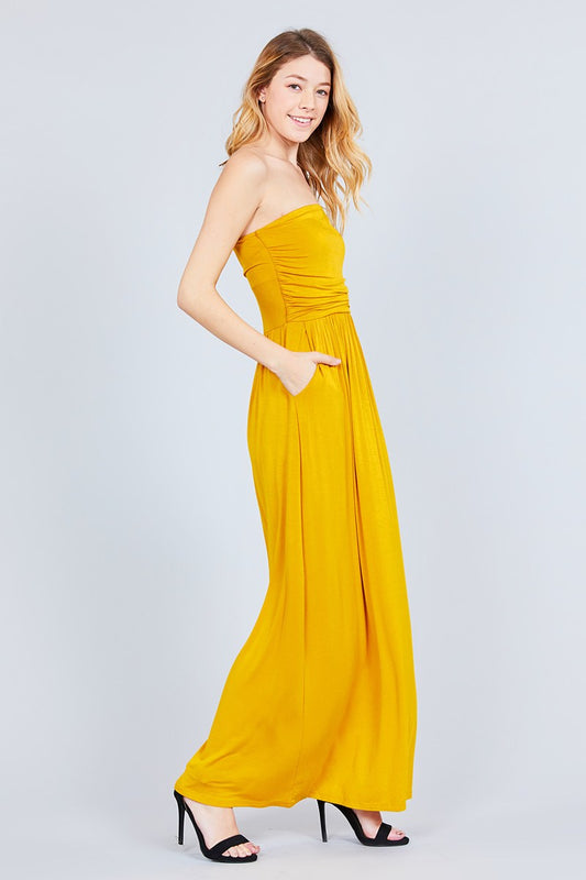 Rayon Modal Spandex Tube Top Maxi Dress