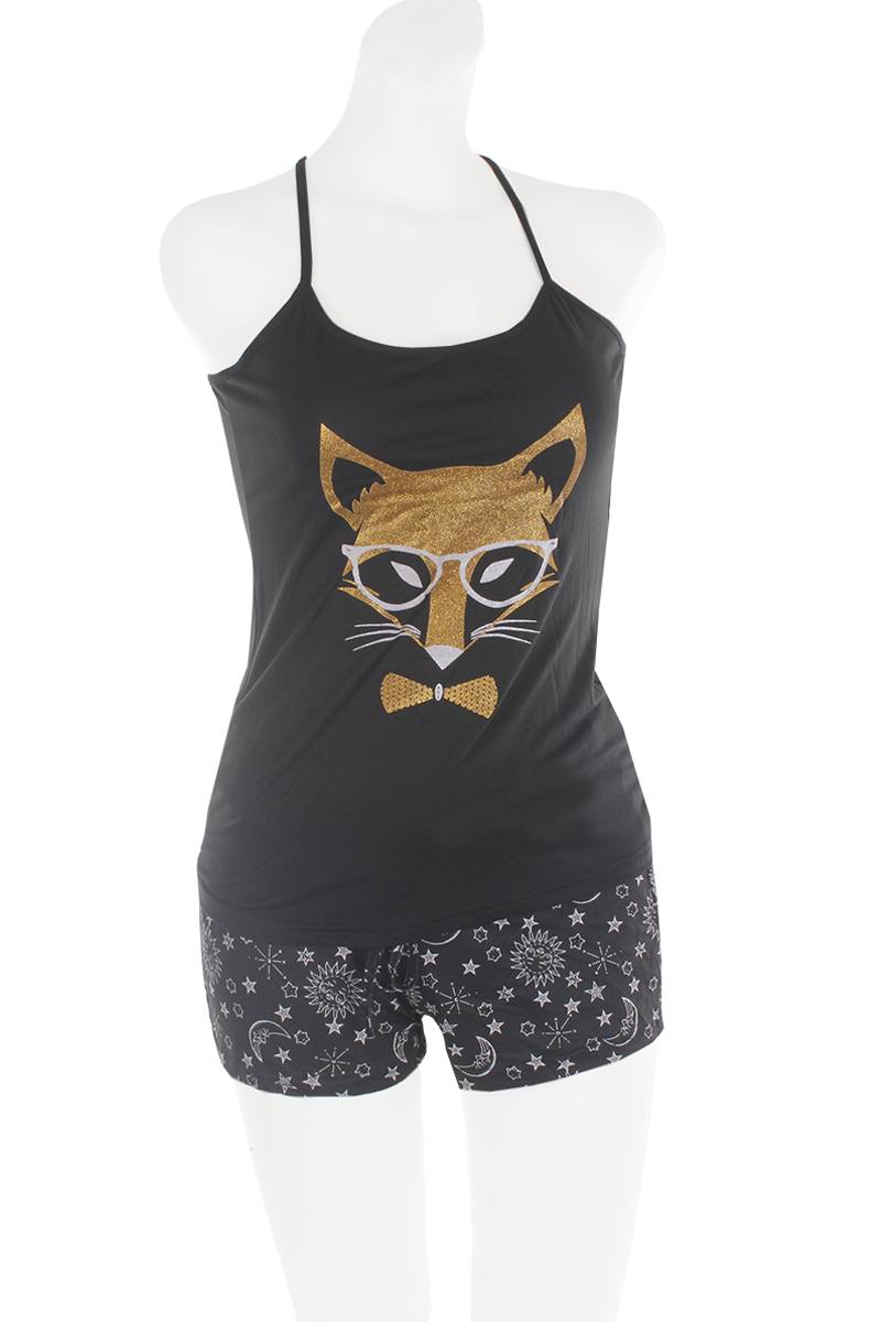 Brushed Knit Keyhole Cami And Shorts Set