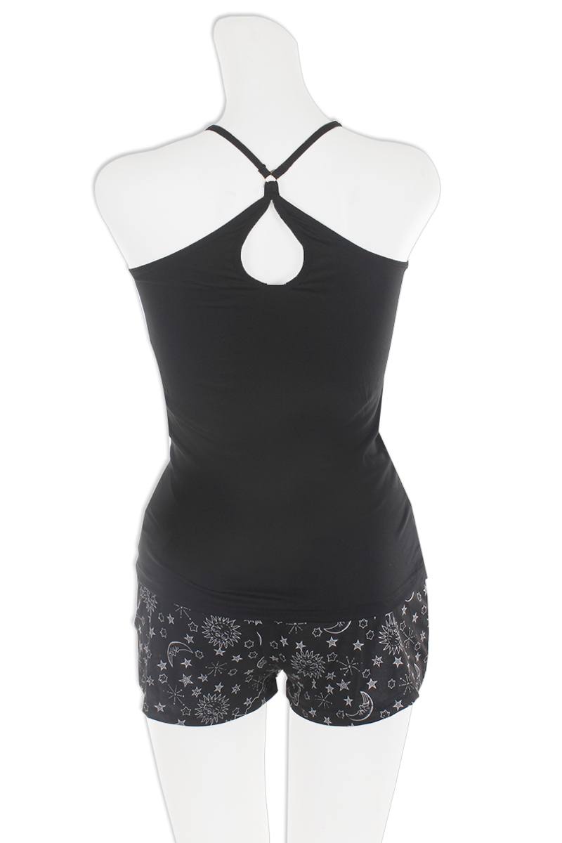 Brushed Knit Keyhole Cami And Shorts Set