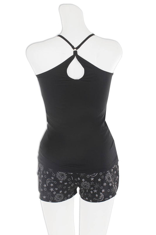 Brushed Knit Keyhole Cami And Shorts Set