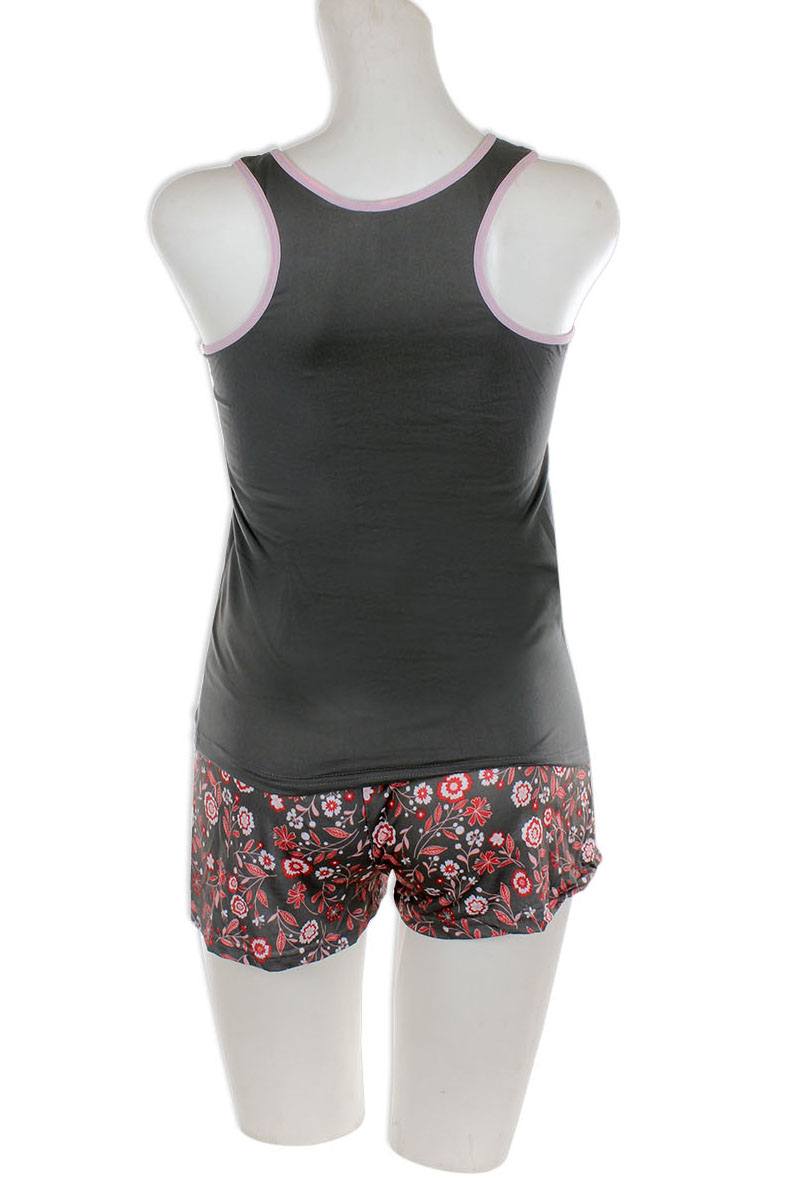 Knit Racerback Tank With Printed Shorts Set