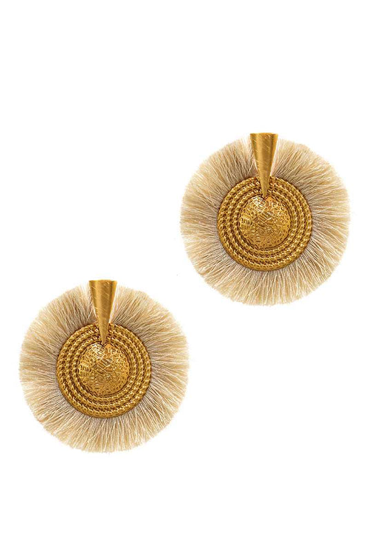Modern Fashion Trendy Tassel Circle Earring