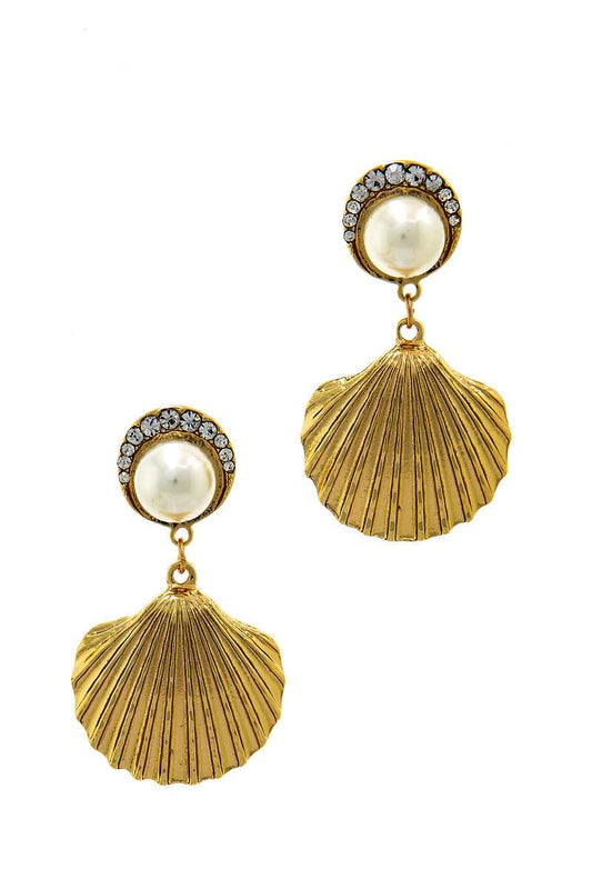 Fashion Trendy Sea Life Shell Drop Earring
