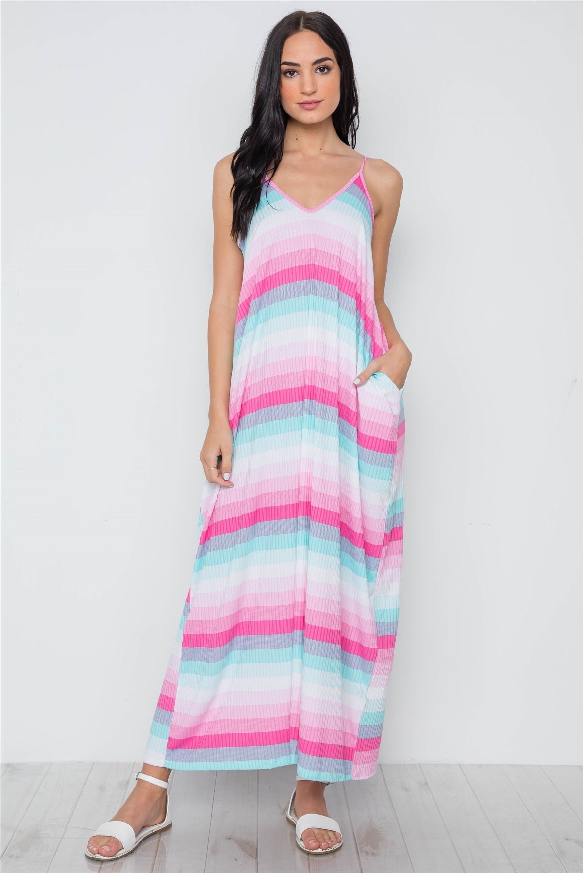 Short Sleeve V-neck Wrapped W/bow Tie Floral Print Maxi Dress