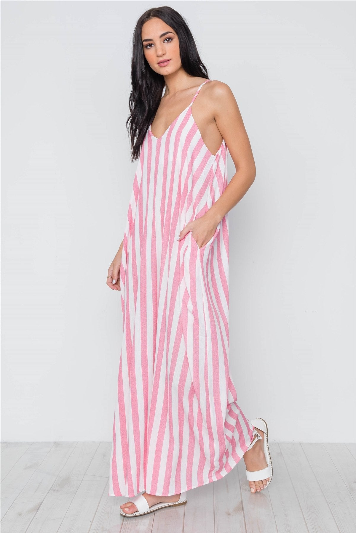 Short Sleeve V-neck Wrapped W/bow Tie Floral Print Maxi Dress