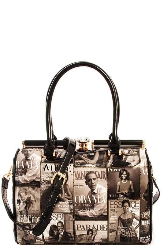 2in1 Designer Trendy Magazine Satchel With Long Strap