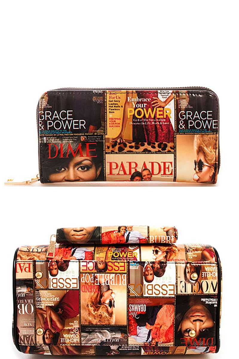 2in1 Designer Trendy Magazine Satchel With Long Strap