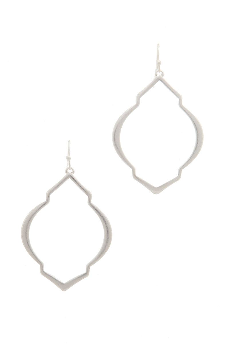 Moroccan Shape Metal Drop Earring
