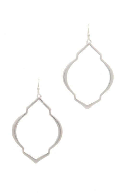 Moroccan Shape Metal Drop Earring