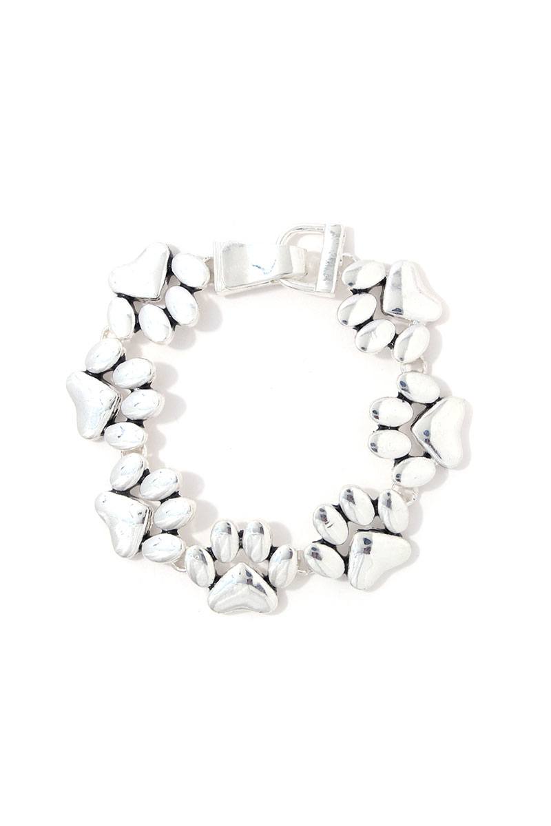 Paw Charm Metal Bracelet