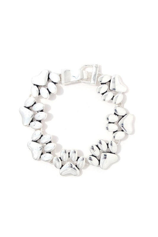 Paw Charm Metal Bracelet