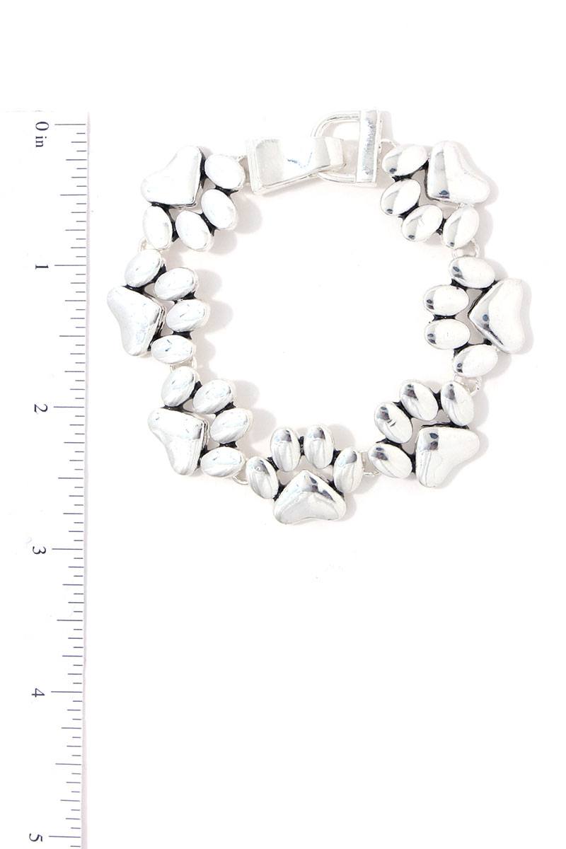 Paw Charm Metal Bracelet