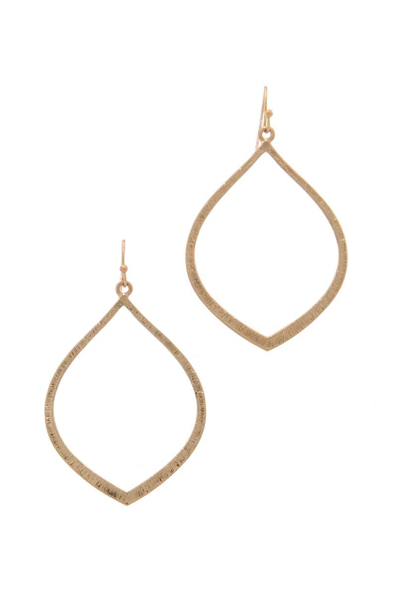 Wide Pointed Oval Drop Earring