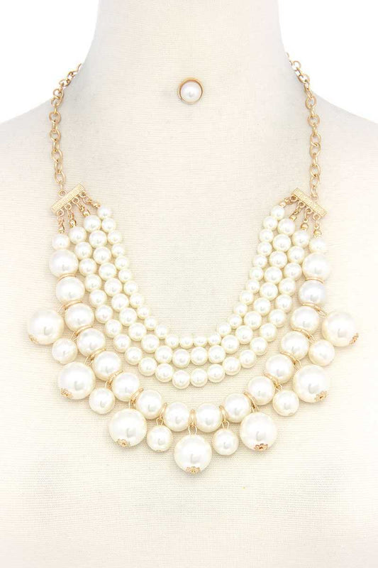 Chunky Beaded Layered Necklace
