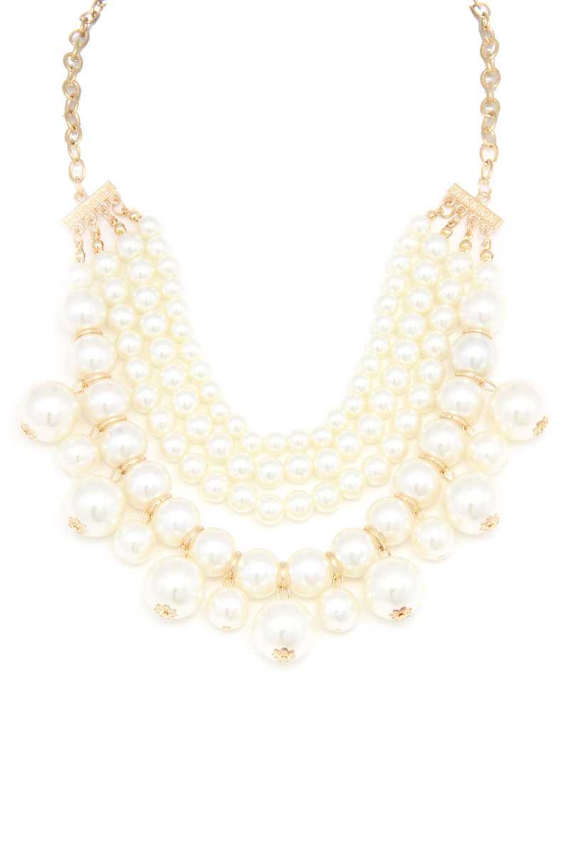 Chunky Beaded Layered Necklace