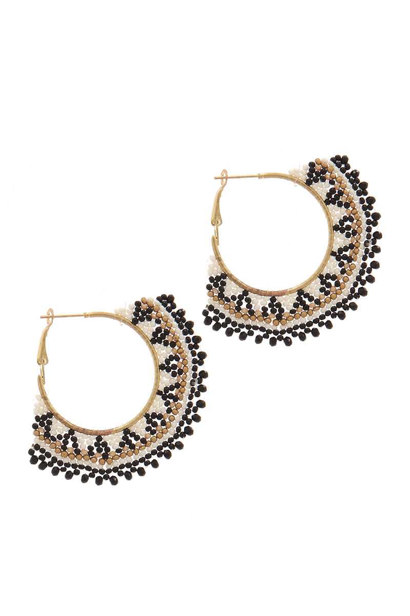 Beaded Hoop Earring