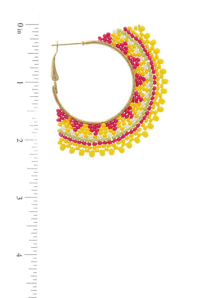 Beaded Hoop Earring