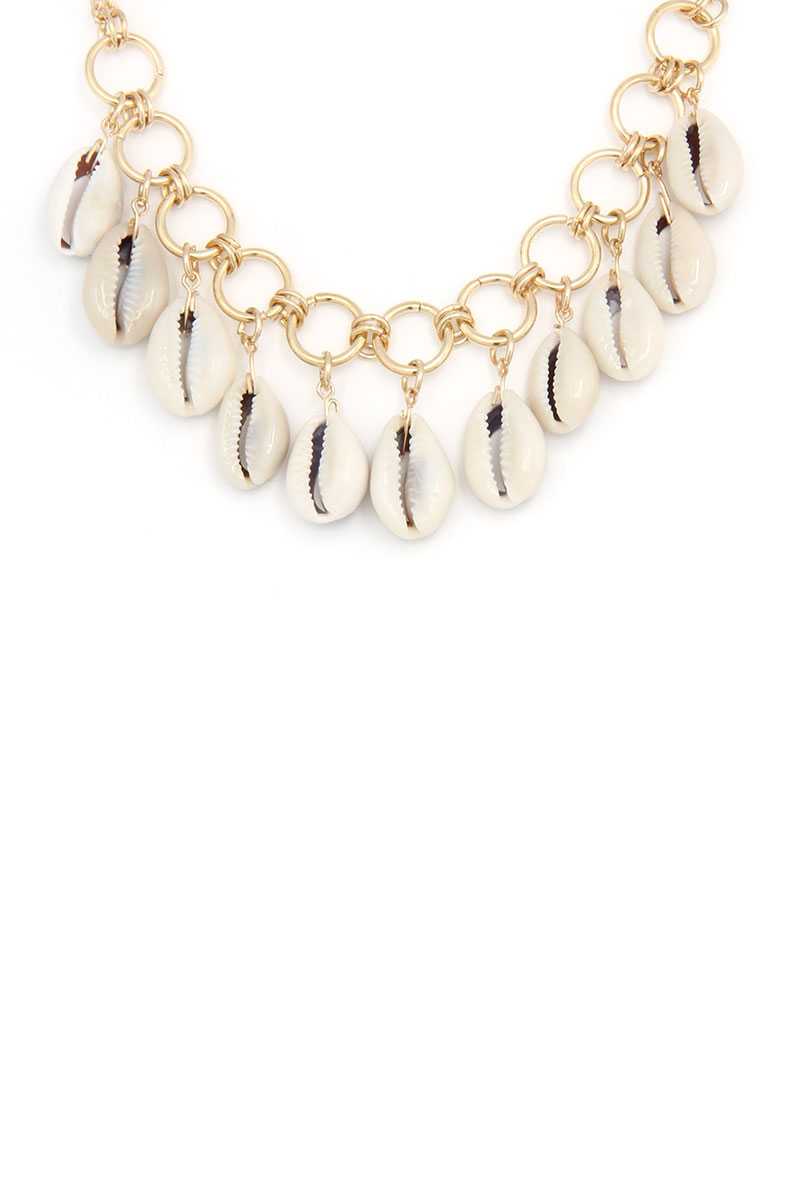 Cowrie Shell Dangle Necklace