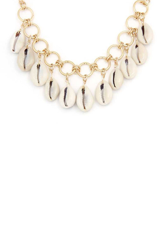 Cowrie Shell Dangle Necklace