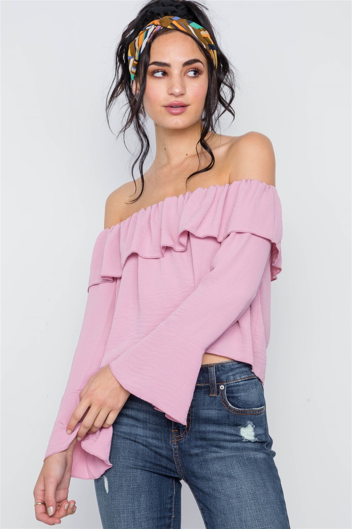 Off-the-shoulder Bell Sleeve Top