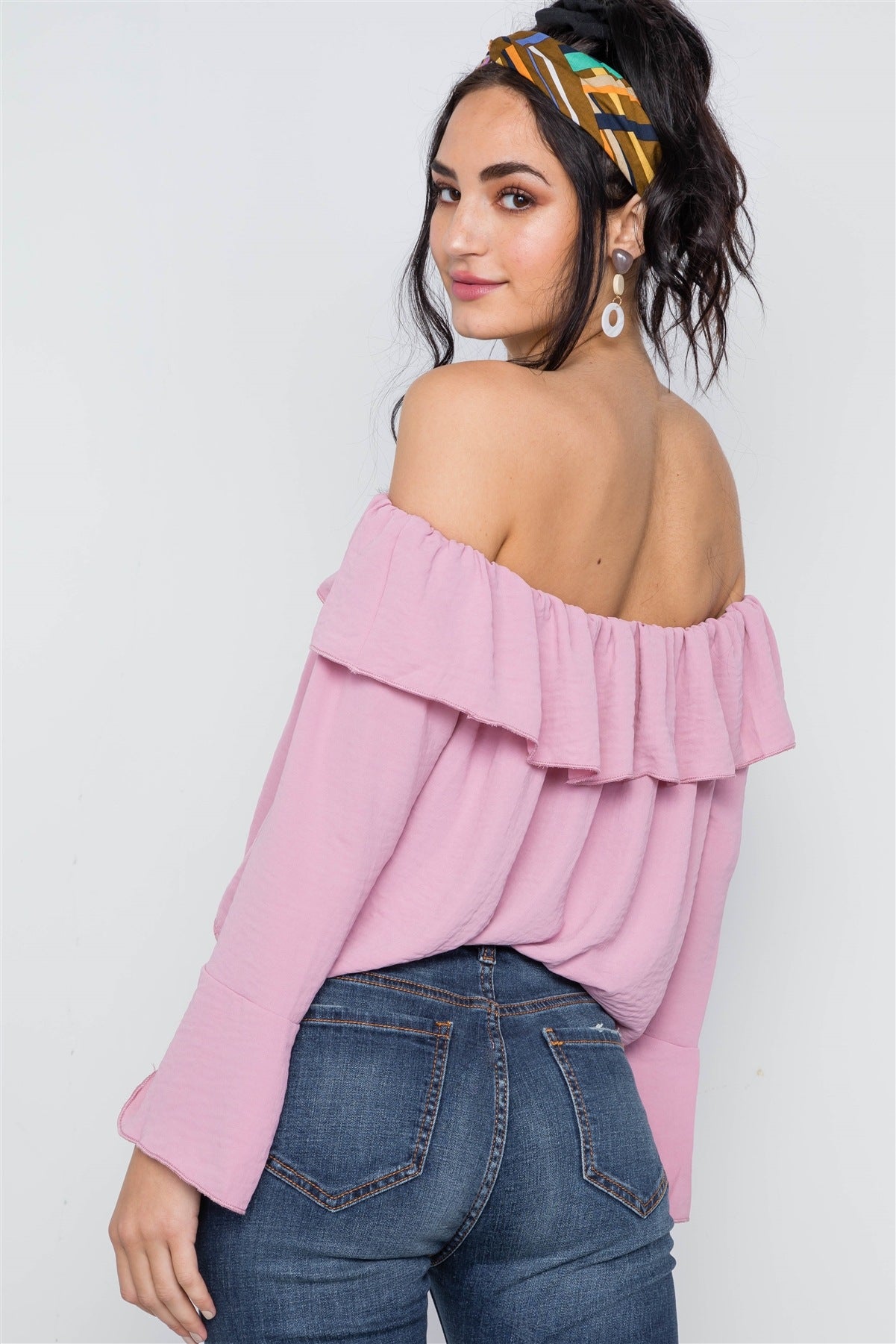 Off-the-shoulder Bell Sleeve Top