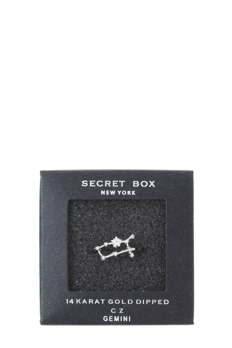 Gemini Constellation Star Ring