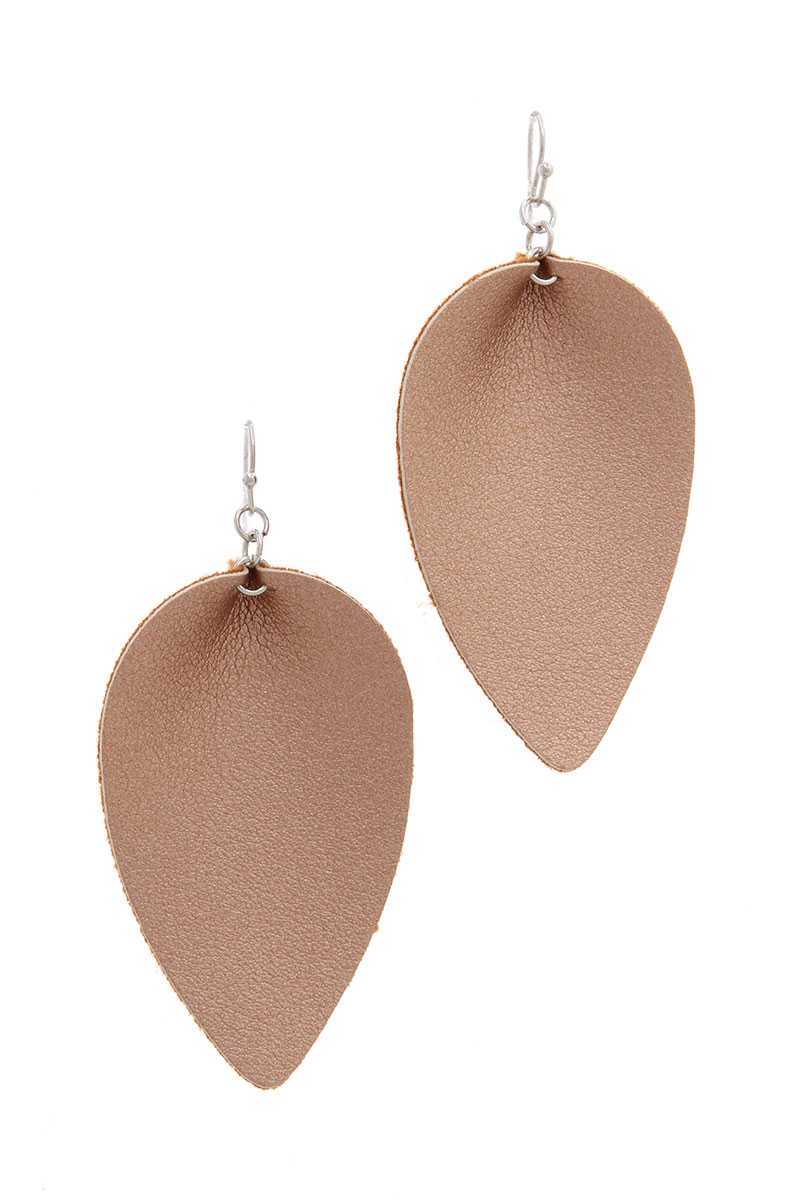 Pu Leather Drop Earring