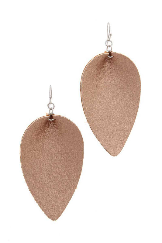 Pu Leather Drop Earring