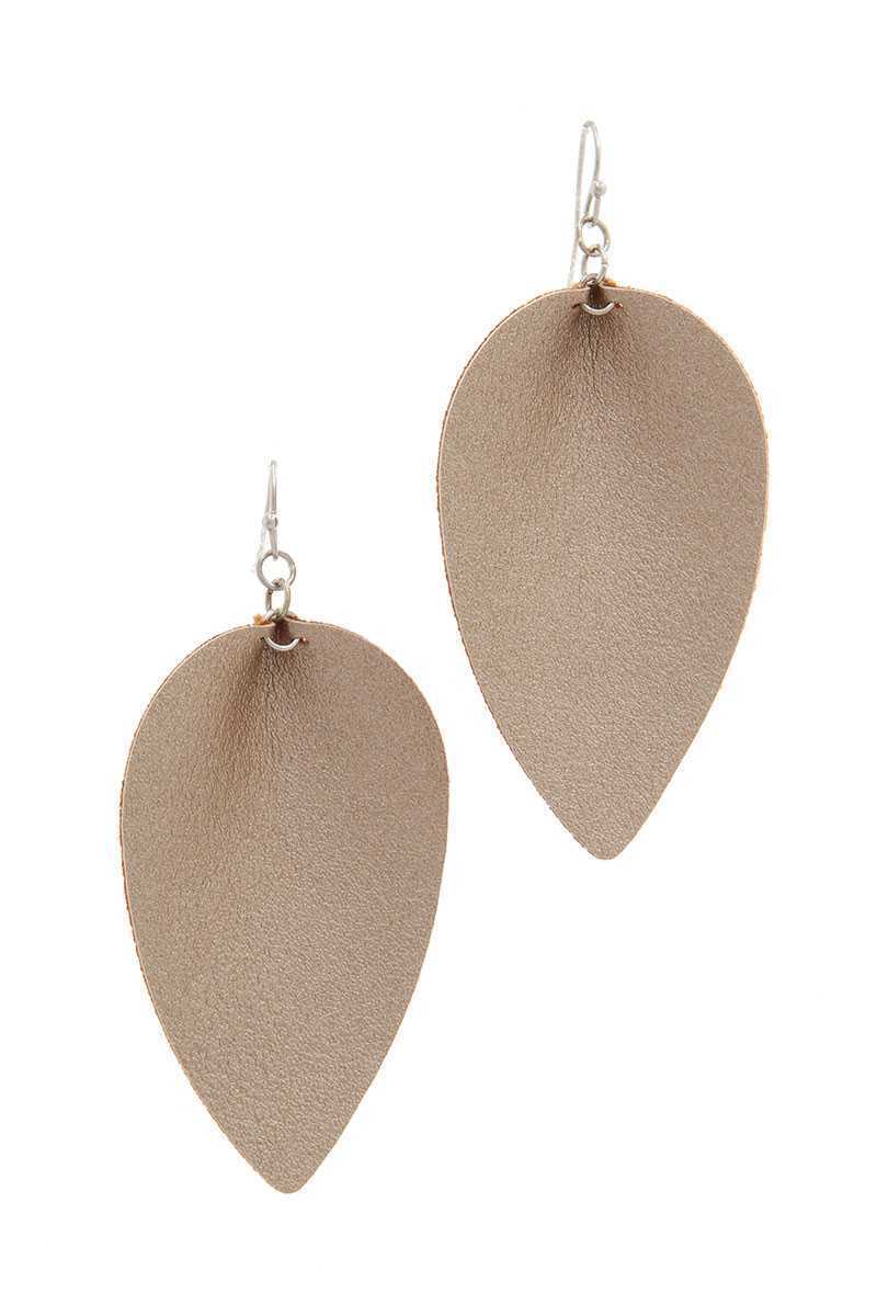 Pu Leather Drop Earring
