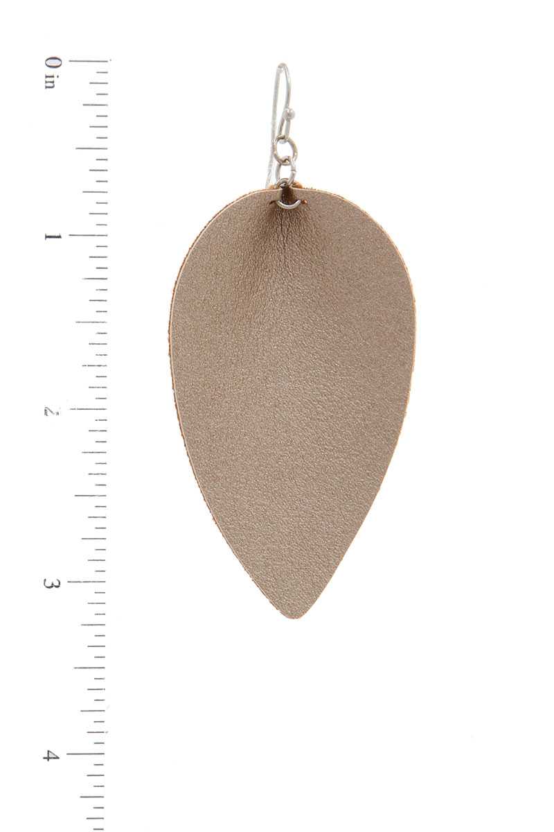 Pu Leather Drop Earring