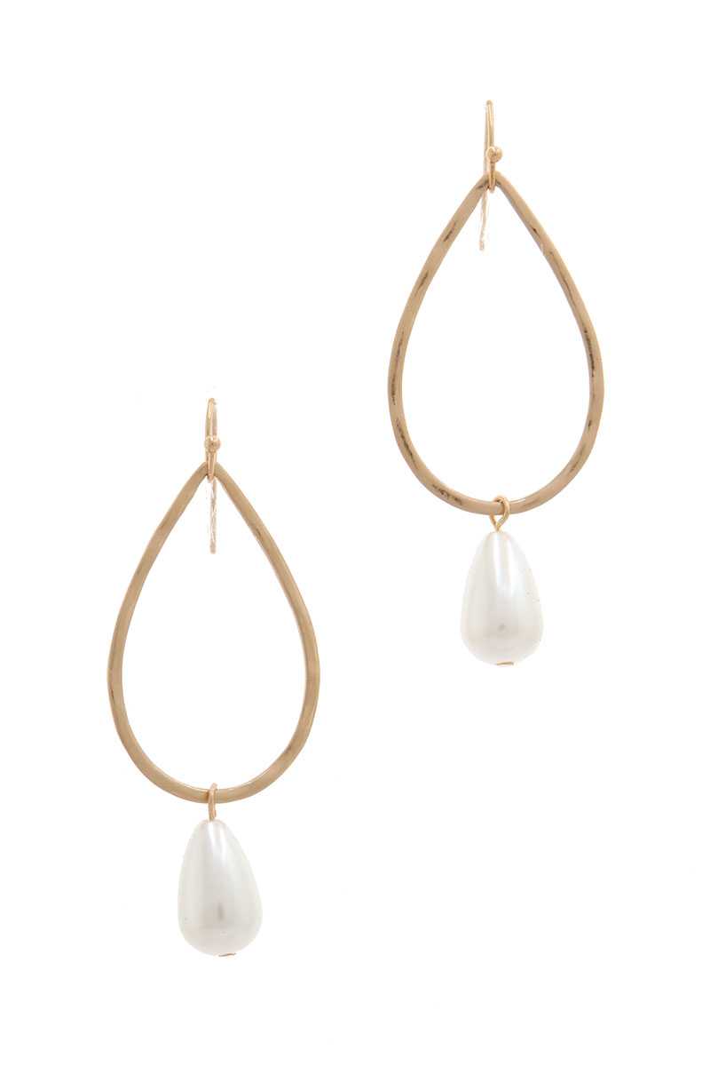 Teardrop Shape Bead Dangle Drop Earring